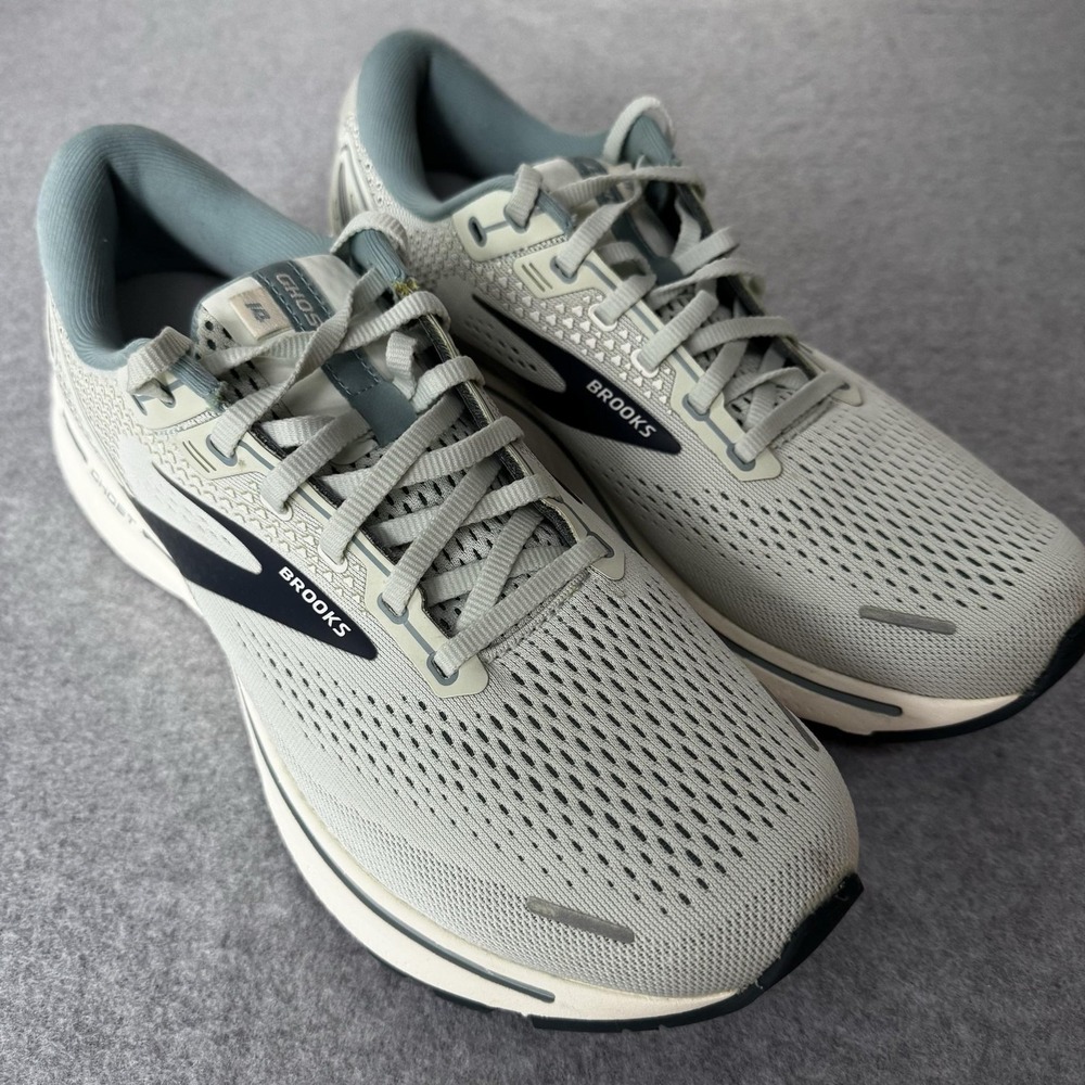 Brooks Ghost 14 Running Shoes Womens 11 Gray Mesh Cushion Comfort Sneaker